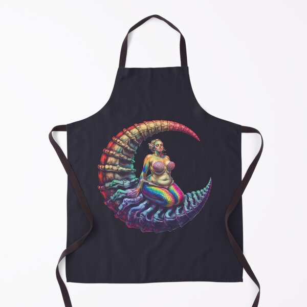 Item preview, Rainbow Crescent Moon Mermaid Line Art designed and sold by Firas Aljazzar.
