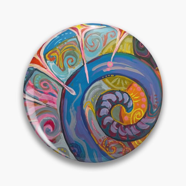 Artikelvorschau, handgemaltes abstraktes Spiralen-Kunstwerk entworfen und verkauft von HibiscusHeron.