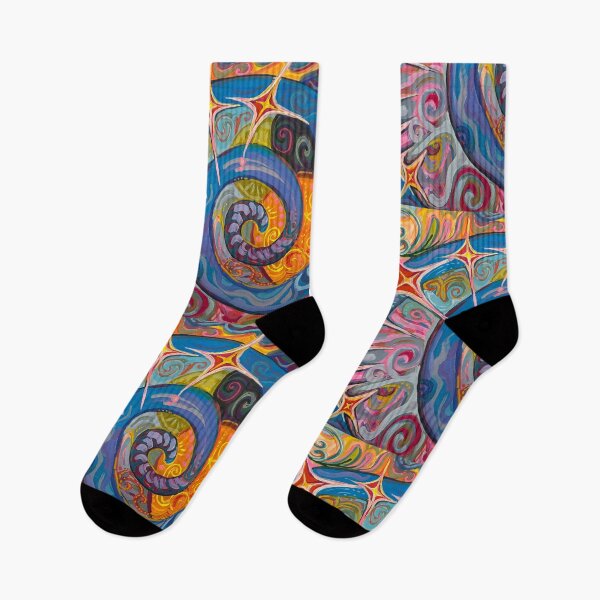 Item preview, hand painted abstract spiral artwork  designed and sold by HibiscusHeron.