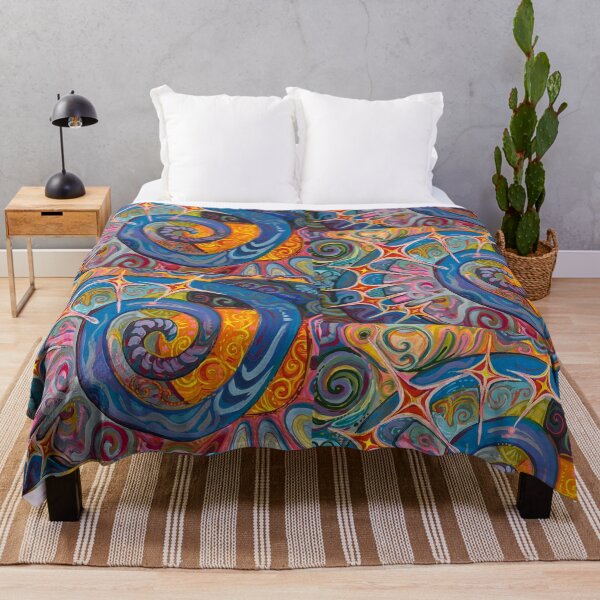 Item preview, hand painted abstract spiral artwork  designed and sold by HibiscusHeron.