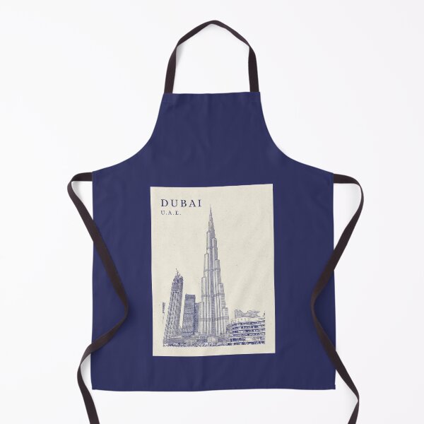 Item preview, Dubai UAE Burj Khalifa Skyline Vintage Line Art Poster designed and sold by Sorcend.