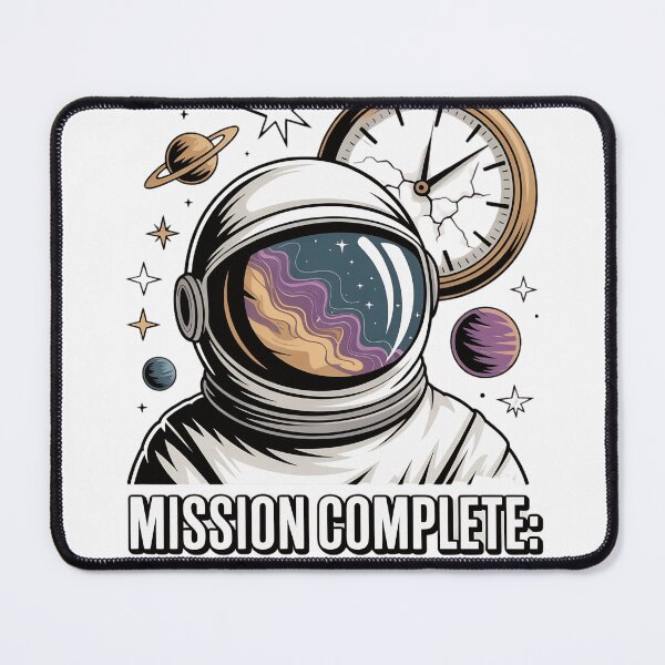 Item preview, Astronaut galaxy swirl t-shirt, cracked pocket watch space tee, 67+33 days graphic shirt, cosmic sci-fi spacewear designed and sold by omar ousalah.