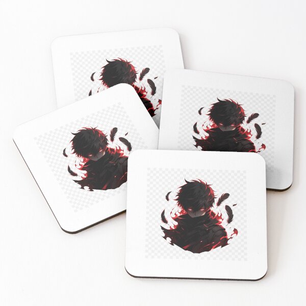 Item preview, Dark Shadow Warrior – Red Aura Anime Premium Sticker designed and sold by ZenOtaku Lab.