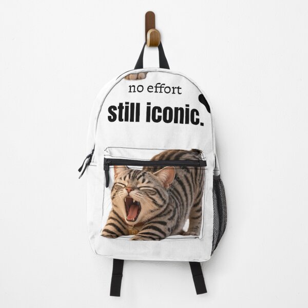 Item preview, Too Tired Still Iconic Cat – Funny Lazy Yawning Cat Meme designed and sold by TitiaDesign.