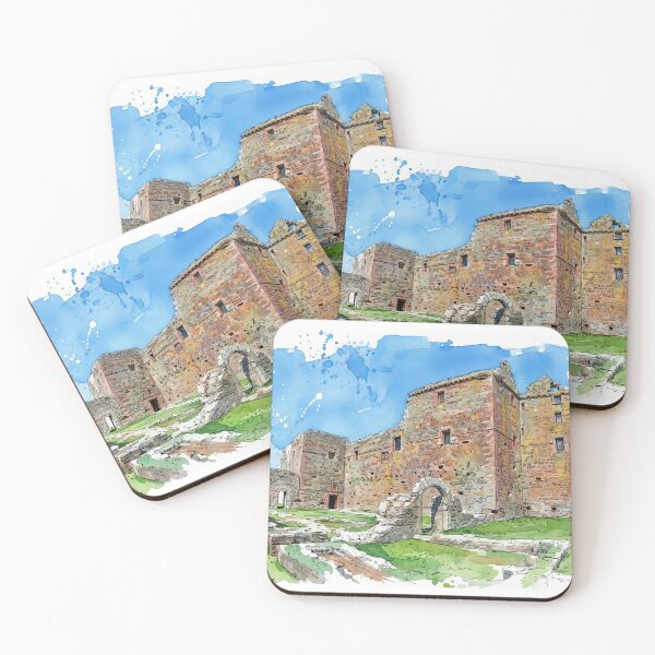 Item preview, Watercolour illustration of Noltand Castle, Orkney, Scotland designed and sold by davidelder.