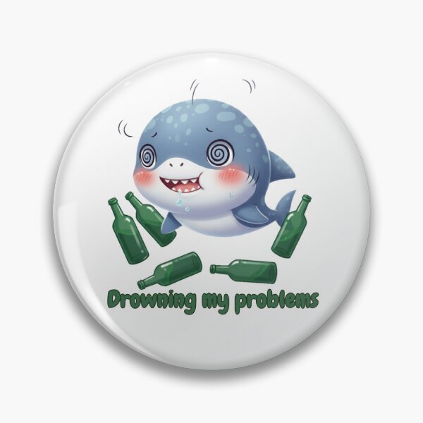 Item preview, Drowning my problems - Funny Shark designed and sold by Nature's Chibis.