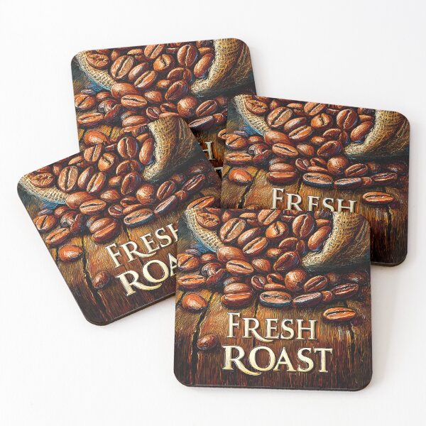 Item preview, Artistic Representation of Fresh Coffee Beans Spilling designed and sold by Artessie.