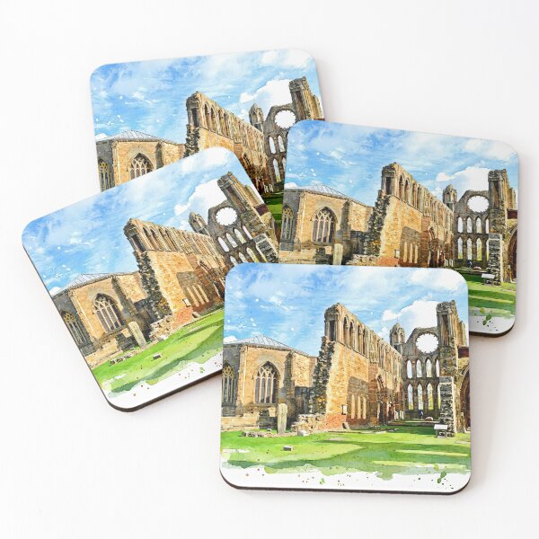 Item preview, Watercolour illustration of Spynie Palace, Moray, Scotland designed and sold by davidelder.