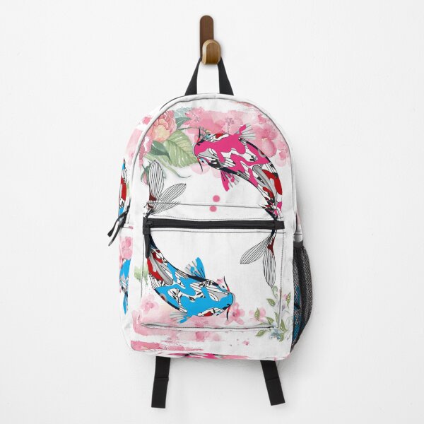 Item preview, colorful Koi Fish with flowers Art designed and sold by Pikkalo.