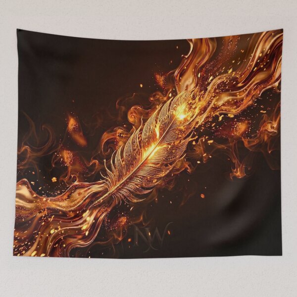 Item preview, Golden Phoenix Essence – Molten Liquid Luxury Art designed and sold by Nafas Wing.