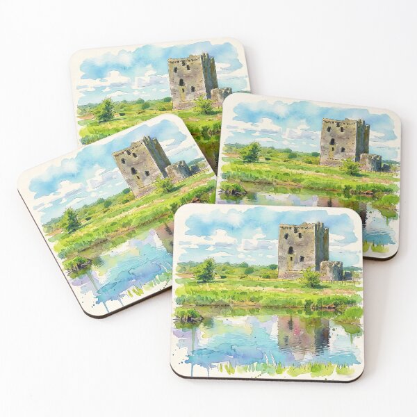 Item preview, Watercolour illustration of Threave Castle, Dumfries and Galloway, Scotland designed and sold by davidelder.