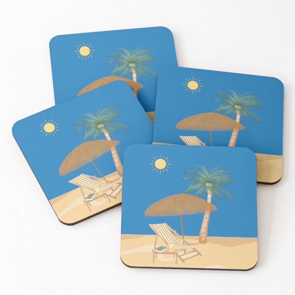 Item preview, Minimalist Tropical Beach Illustration  designed and sold by HBBS DESIGNS.