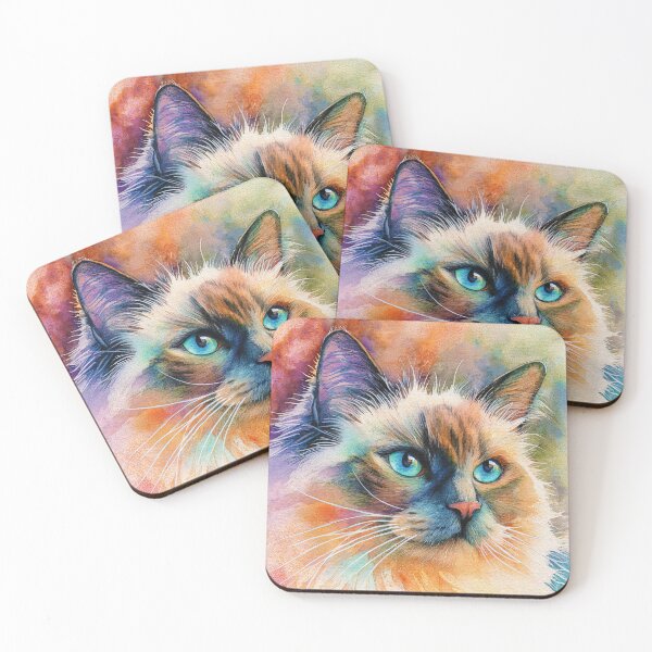Item preview, Ragdoll cat on watercolor designed and sold by RyanPhamDesigns.