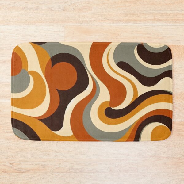 Item preview, Retro Abstract Waves – 70s Inspired Design designed and sold by Dogandesighn.