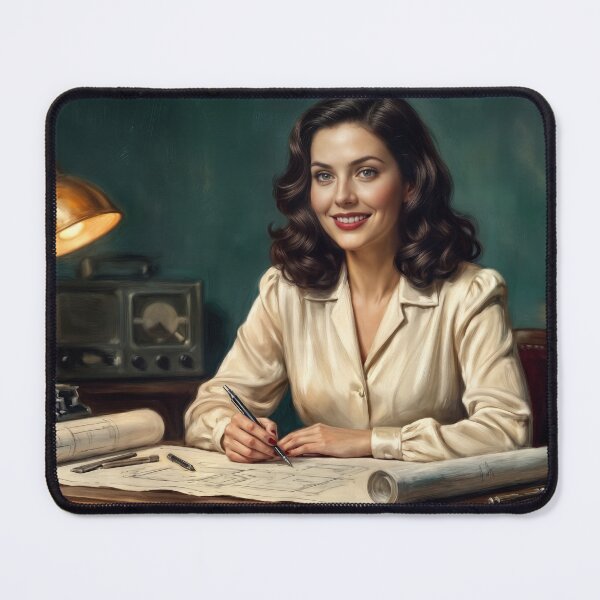 Item preview, Hedy Lamarr Inventor Portrait - Women in STEM Vintage Scientist Wall Art designed and sold by Device VN.