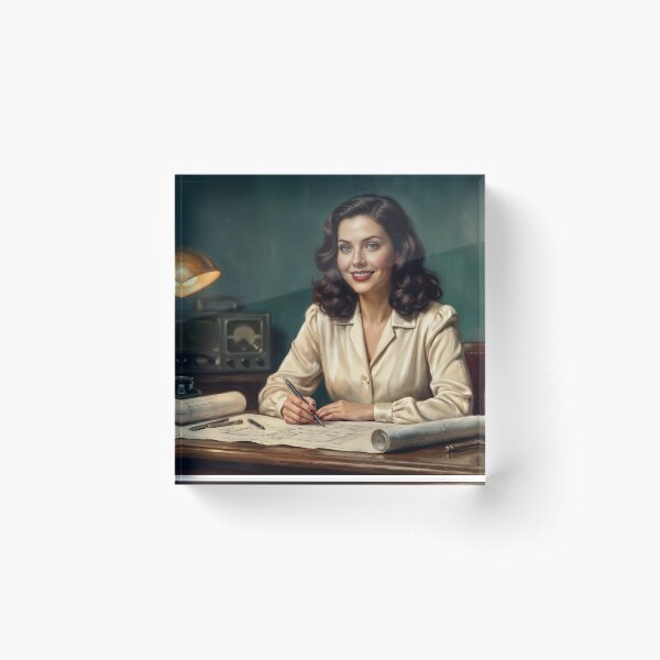 Item preview, Hedy Lamarr Inventor Portrait - Women in STEM Vintage Scientist Wall Art designed and sold by Device VN.