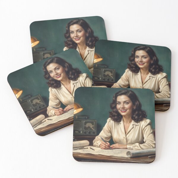 Item preview, Hedy Lamarr Inventor Portrait - Women in STEM Vintage Scientist Wall Art designed and sold by Device VN.