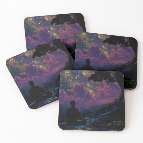 Item preview, Meditation Under Colorful Galaxy Sky designed and sold by Peac7e.