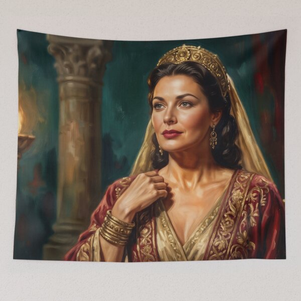 Item preview, Vintage Epic Portrait - 1940s Hollywood Biblical Heroine Goddess Print designed and sold by Device VN.
