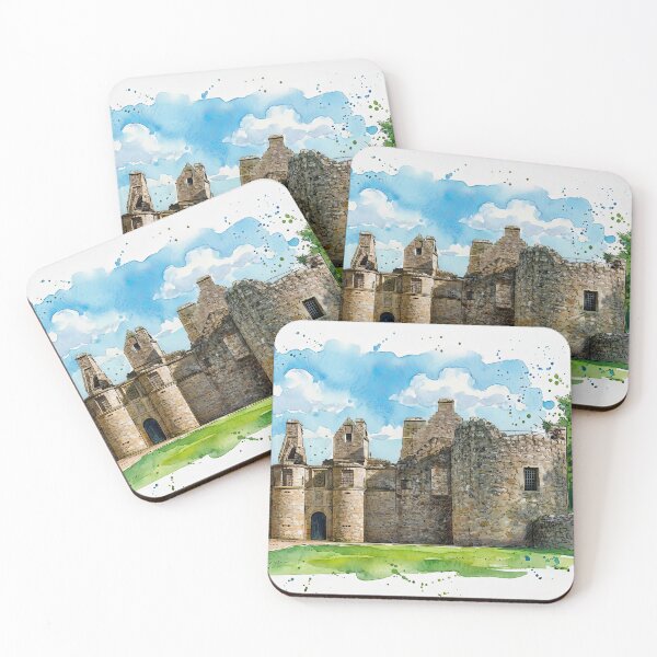 Item preview, Watercolour illustration of Tolquhon Castle, Aberdeenshire, Scotland designed and sold by davidelder.