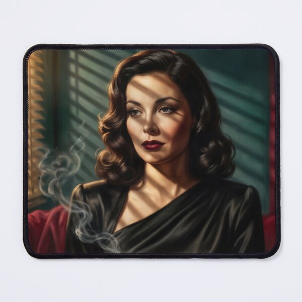 Item preview, Film Noir Portrait - 1940s Hollywood Femme Fatale Dark Academia Print designed and sold by Device VN.