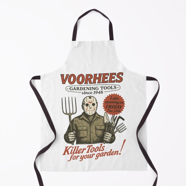 Item preview, Friday the 13th Retro Gardening advertising Parody - Jason Voorhees, Horror Movie designed and sold by SpookyShadesLab.