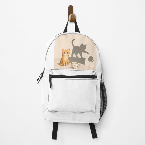 Item preview, Calm Cat with Chaotic Shadow – Inner Self Concept Art designed and sold by LovelyCatGalaxy.