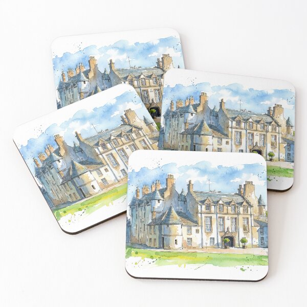 Item preview, Watercolour illustration of Leith Hall, Aberdeenshire, Scotland designed and sold by davidelder.