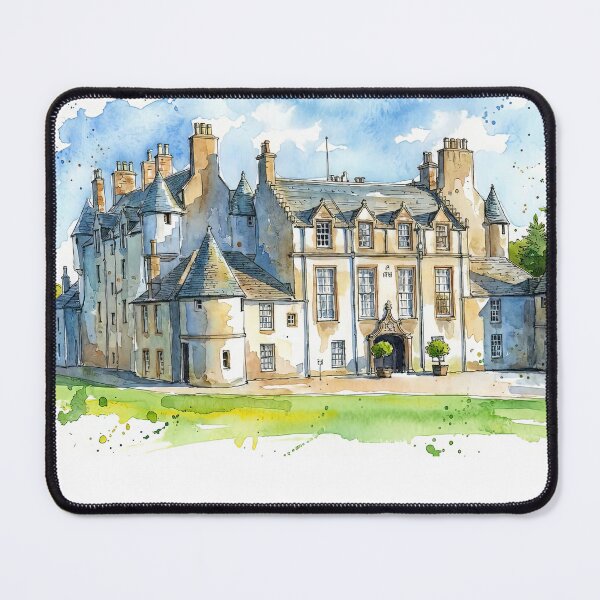 Item preview, Watercolour illustration of Leith Hall, Aberdeenshire, Scotland designed and sold by davidelder.