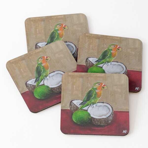 Item preview, The Lovebird's Tropical Fiesta designed and sold by Alfred Fox Art.