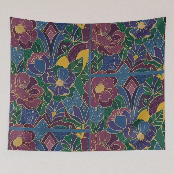 Item preview, modern gem  abstract geometric art designed and sold by  Mudikeys.