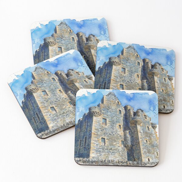 Item preview, Watercolour illustration of Scalloway Castle, Shetland, Scotland designed and sold by davidelder.