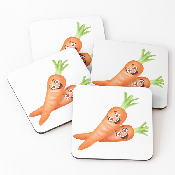 Item preview, Cute Carrot Couple Love Design | Kawaii Funny Vegetable Romantic Cartoon designed and sold by Pandey14.