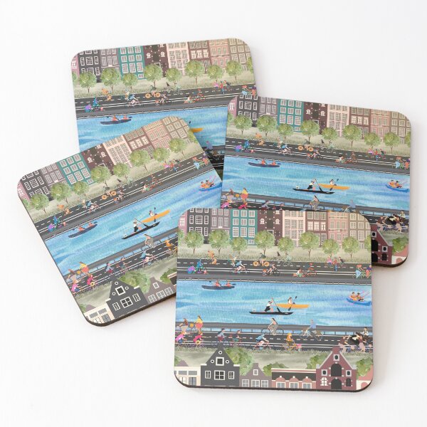 Item preview, Colorful Dutch Architecture & Bicycle City Art designed and sold by HBBS DESIGNS.