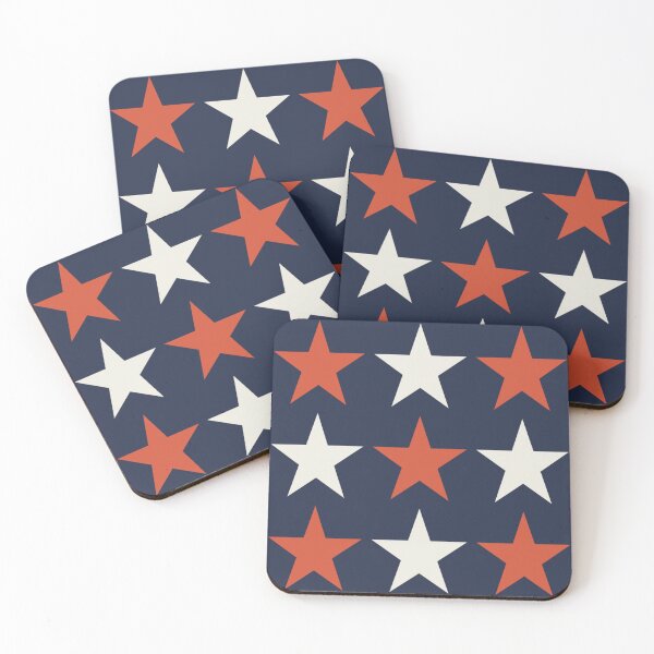 Item preview, Large TENNIS COURT CLAY CREAM and NAVY BLUE STARS  designed and sold by RachelMacht.