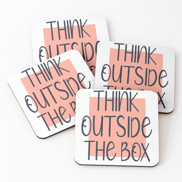 Item preview, Think Outside The Box Minimal Typography Design | Creative Motivation Quote designed and sold by hamzablk.