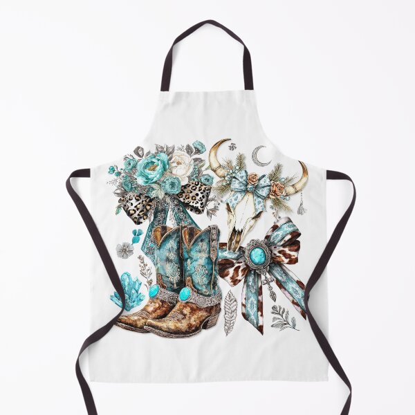 Item preview, Coquette Cowgirl Turquoise Boots Western Boho designed and sold by EnlivenDesigns.