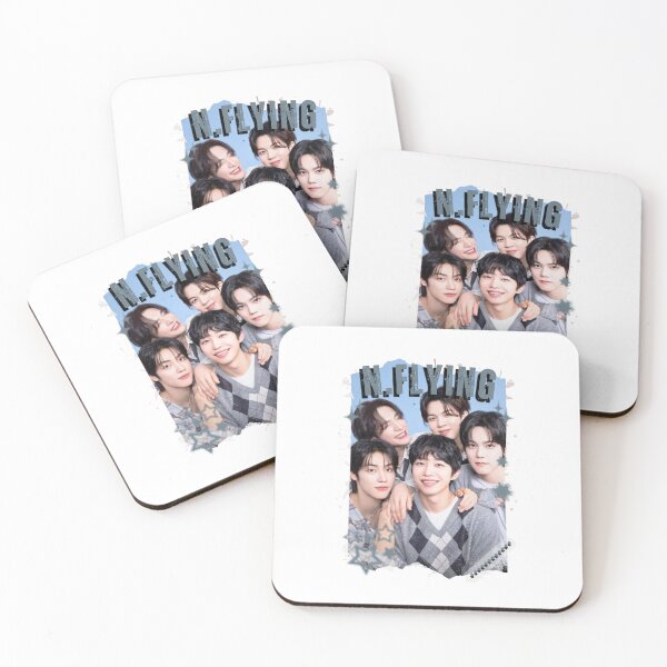 Item preview, N.Flying Inspired Korean Rock Band Art Kpop Boy group K-music south korean Boy group Scrapbook Collage Cozy Y2K Vintage Design designed and sold by HELL0WBELLO.