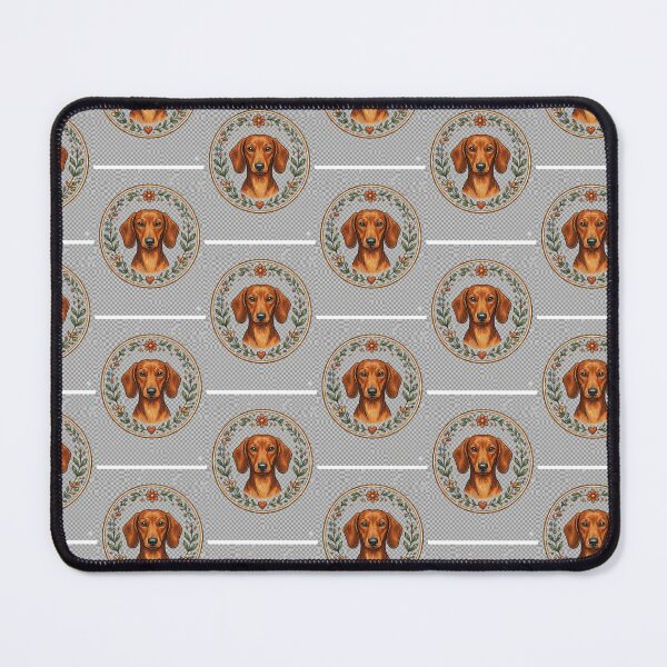 Item preview, Floral Dachshund Portrait - Vintage Botanical Sausage Dog Illustration designed and sold by pennyspatches.