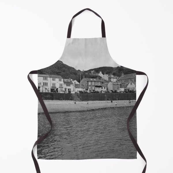 Item preview, Staithes North Yorkshire Fishing Village Black and White Harbour Scene designed and sold by ArtworkNorth.