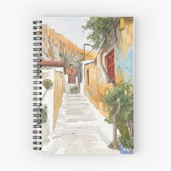 Item preview, Anafiotika neighborhood and Acropolis in the old city of Athens designed and sold by sid1802.