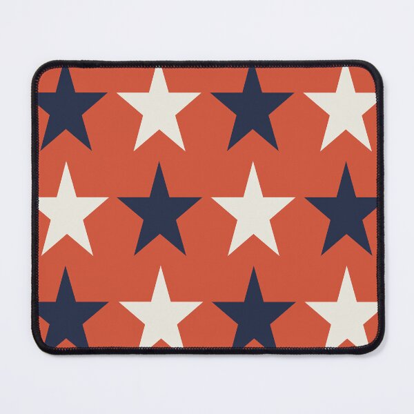 Item preview, Large NAVY BLUE, CREAM and TENNIS COURT CLAY STARS  designed and sold by RachelMacht.