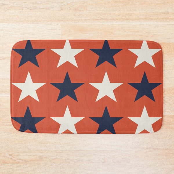Item preview, Large NAVY BLUE, CREAM and TENNIS COURT CLAY STARS  designed and sold by RachelMacht.