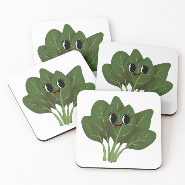 Item preview, Spinach Kawaii Design | Funny Healthy Veggie Cartoon | Aesthetic Food Art Sticker designed and sold by Pandey14.
