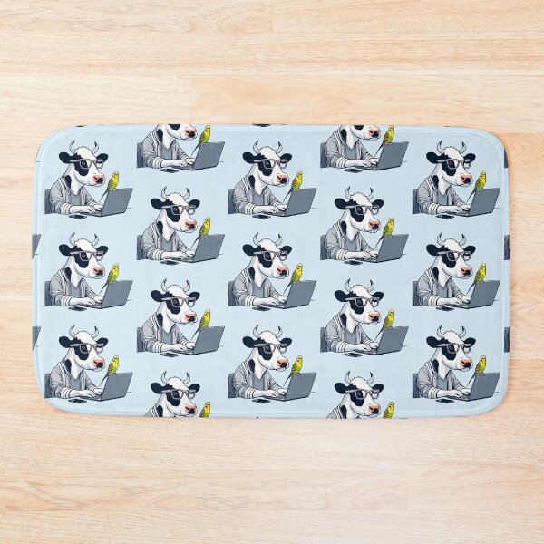Item preview, Cartoon Cow Programmer – Geek Humor Design designed and sold by Dogandesighn.