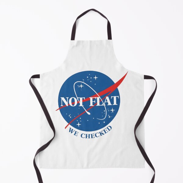 Item preview, "NOT FLAT, WE CHECKED" - NASA Logo Parody Graphic designed and sold by CharlieDesings.