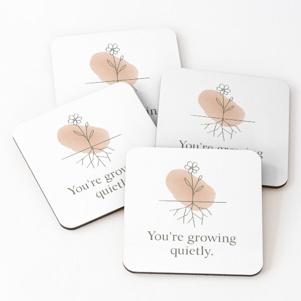 Item preview, You're Growing Quietly - Botanical Mental Health Art designed and sold by Inkfino.