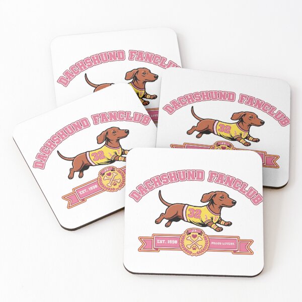 Item preview, Dachshund Fan Club Vintage Style Wiener Dog Art designed and sold by HolySausage.