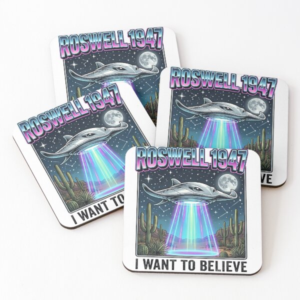 Item preview, Roswell 1947 I Want To Believe Retro Cartoon designed and sold by X-Alien-Labs.