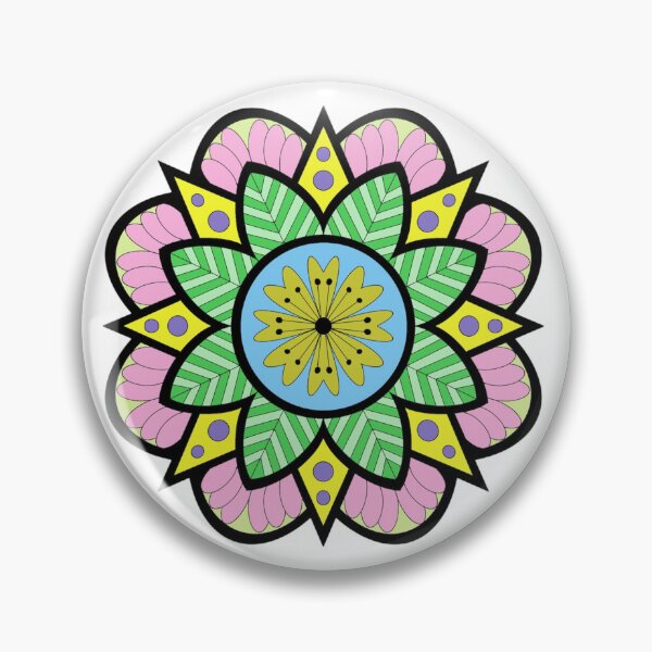 Item preview, Colorful Mandala Flower - Boho Floral Pattern designed and sold by craftworks415.